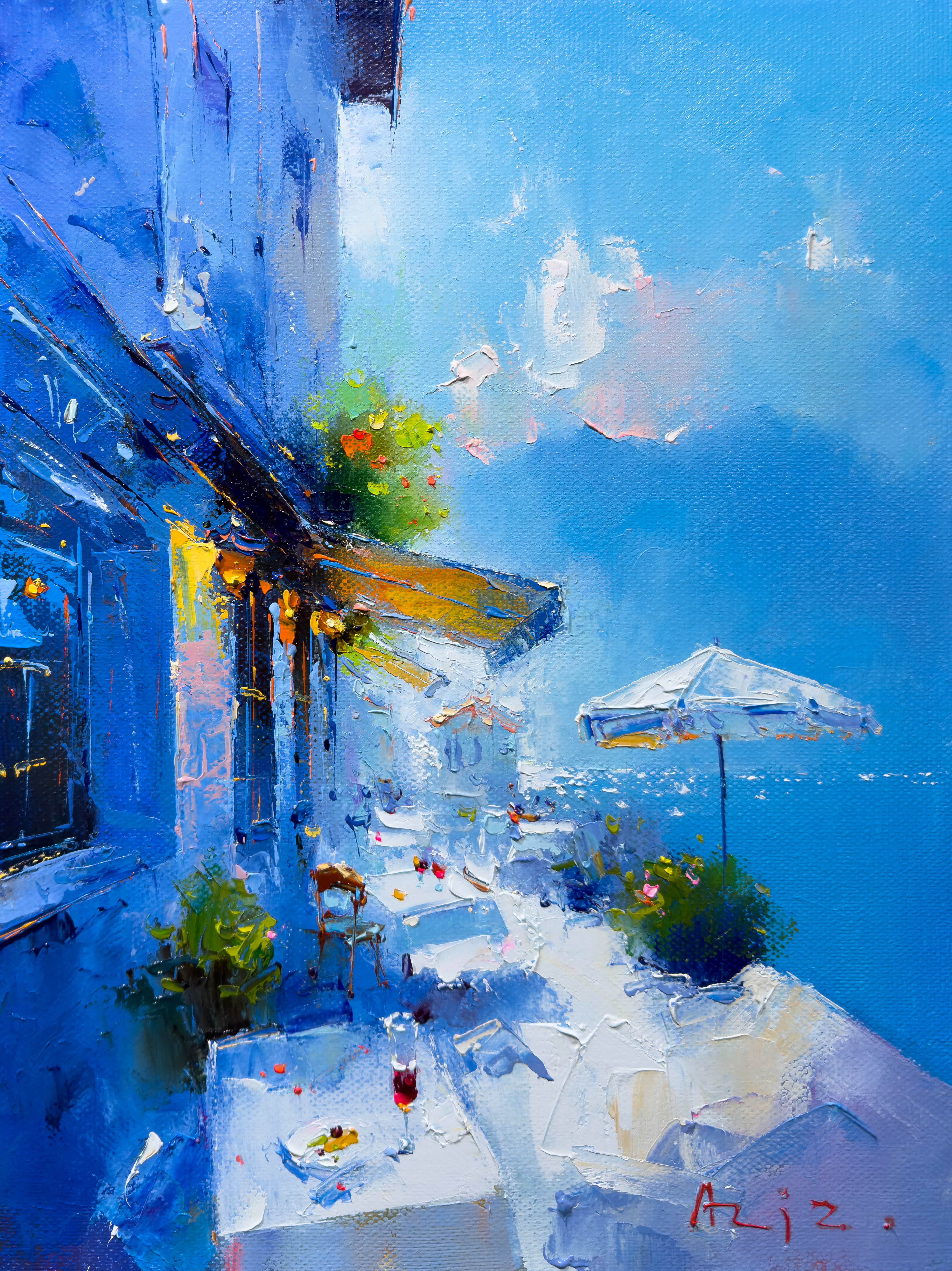 カシャノフ R.A. 油彩画「Sunny day in GoLitsino」 カシャノフ R.A. 油彩画「Sunny day in GoLitsino」 Painting